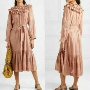 Doen Pink Ruffled Bishop Sleeve Sundress